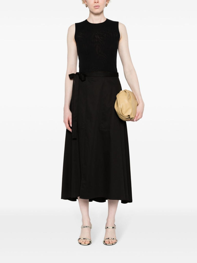 Alix black cotton skirt