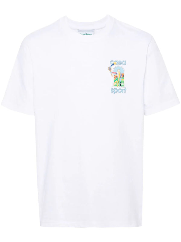 Le Jeu-print cotton T-shirt