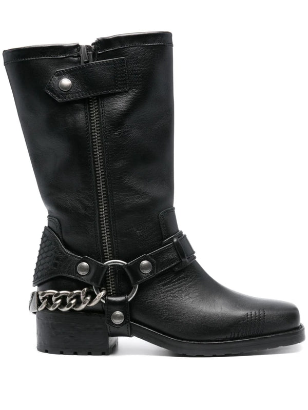 Igata leather biker boots