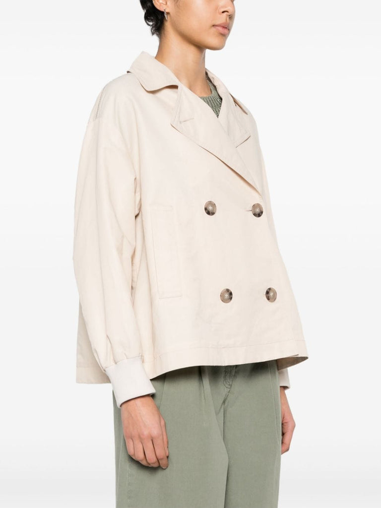 double-breasted trench jacket