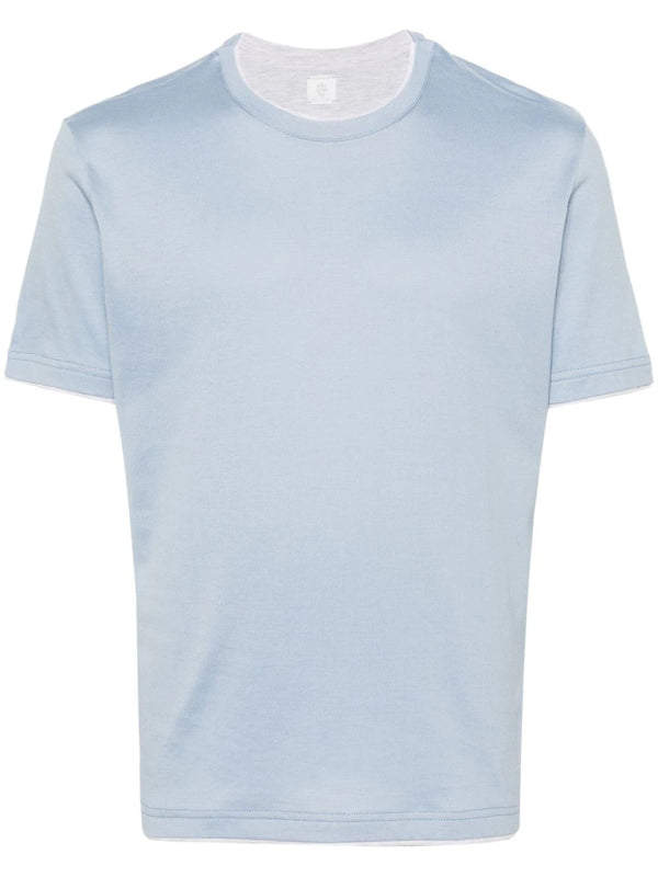 layered cotton T-shirt