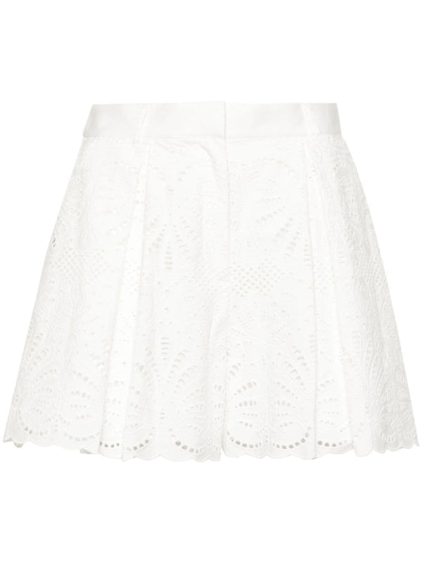 broderie anglaise cotton shorts