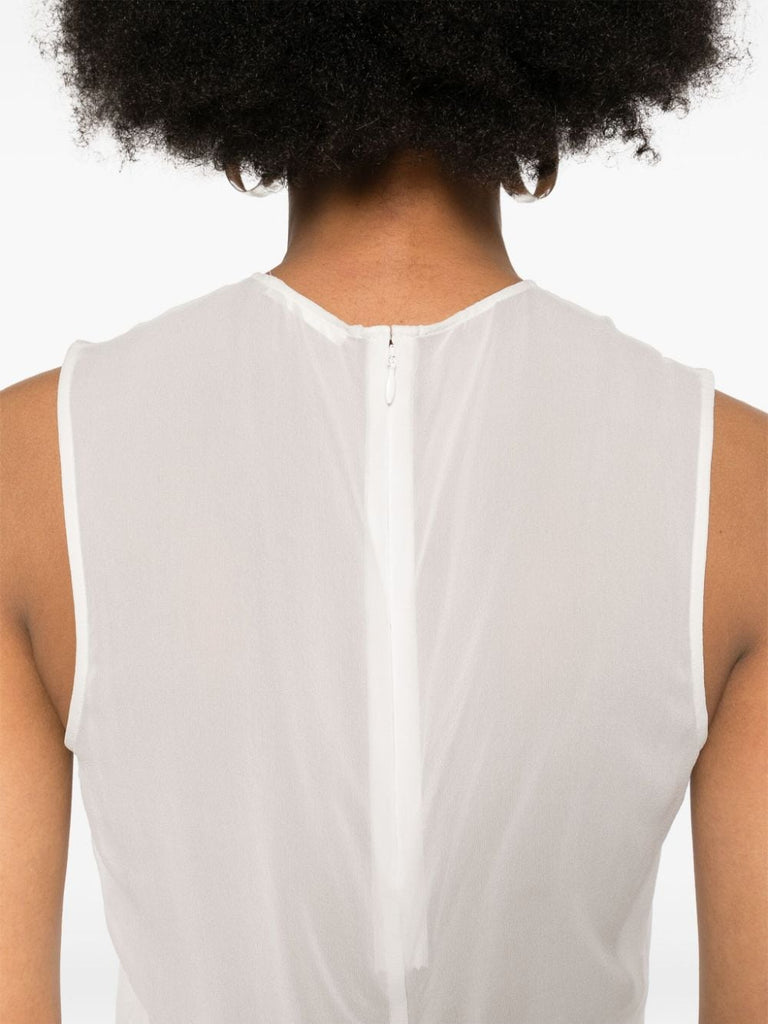 semi-sheer silk top