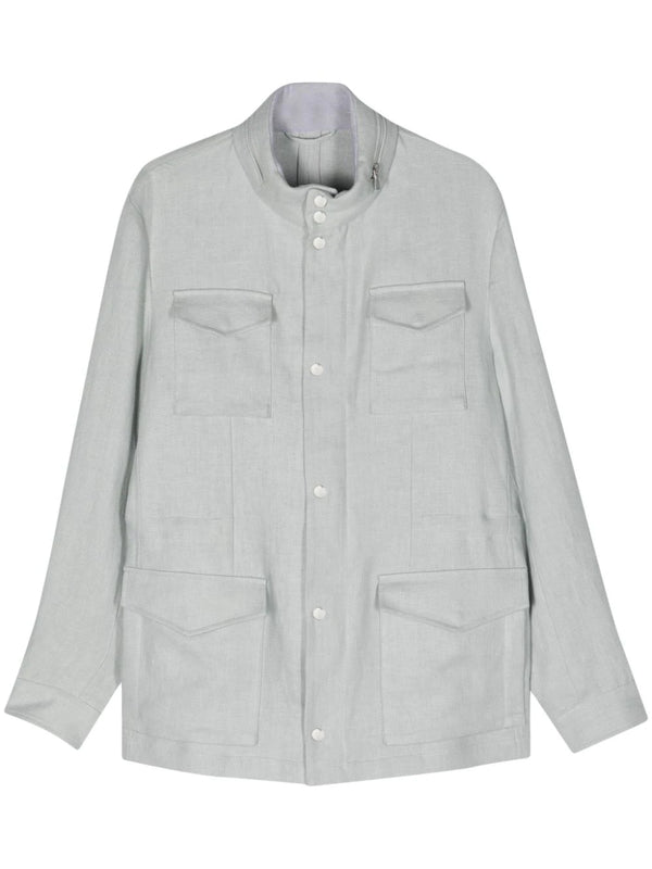 four-pockets linen jacket