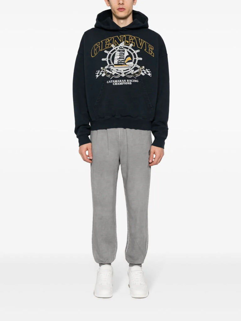 Baumwoll-Hoodie mit nautischem Print