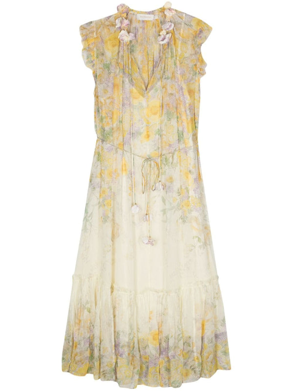 Harmony floral-appliqué dress