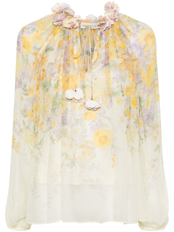 Harmony Billow floral-print blouse