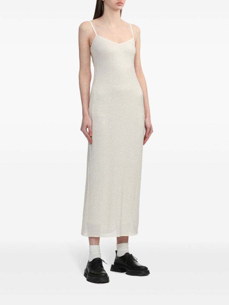 rhinestone-embellished sleeveless maxi dress