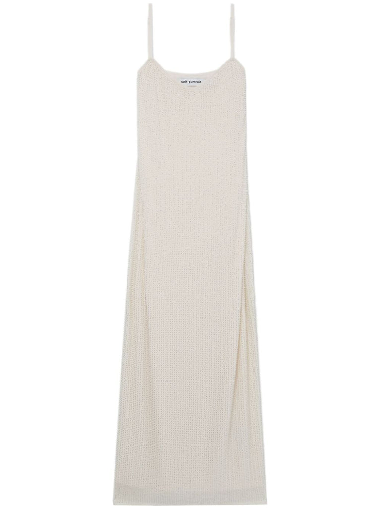 rhinestone-embellished sleeveless maxi dress