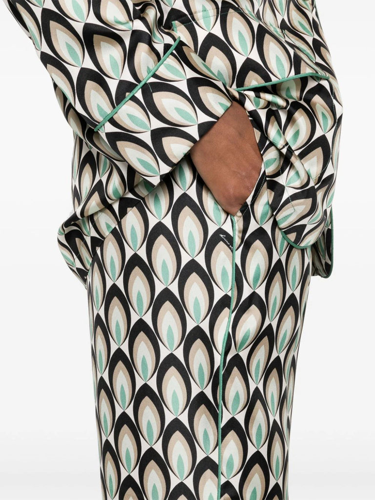 Seidenhose mit grafischem Print