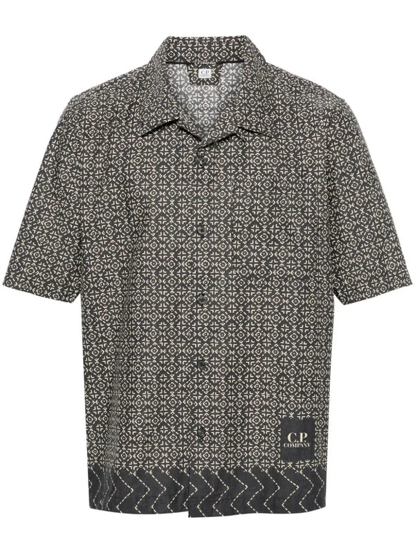 baja-print cotton shirt