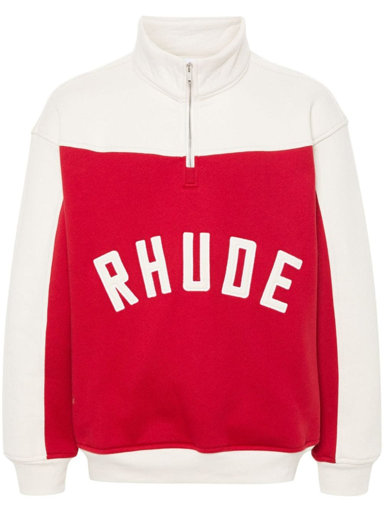 Contrast Varsity cotton sweatshirt