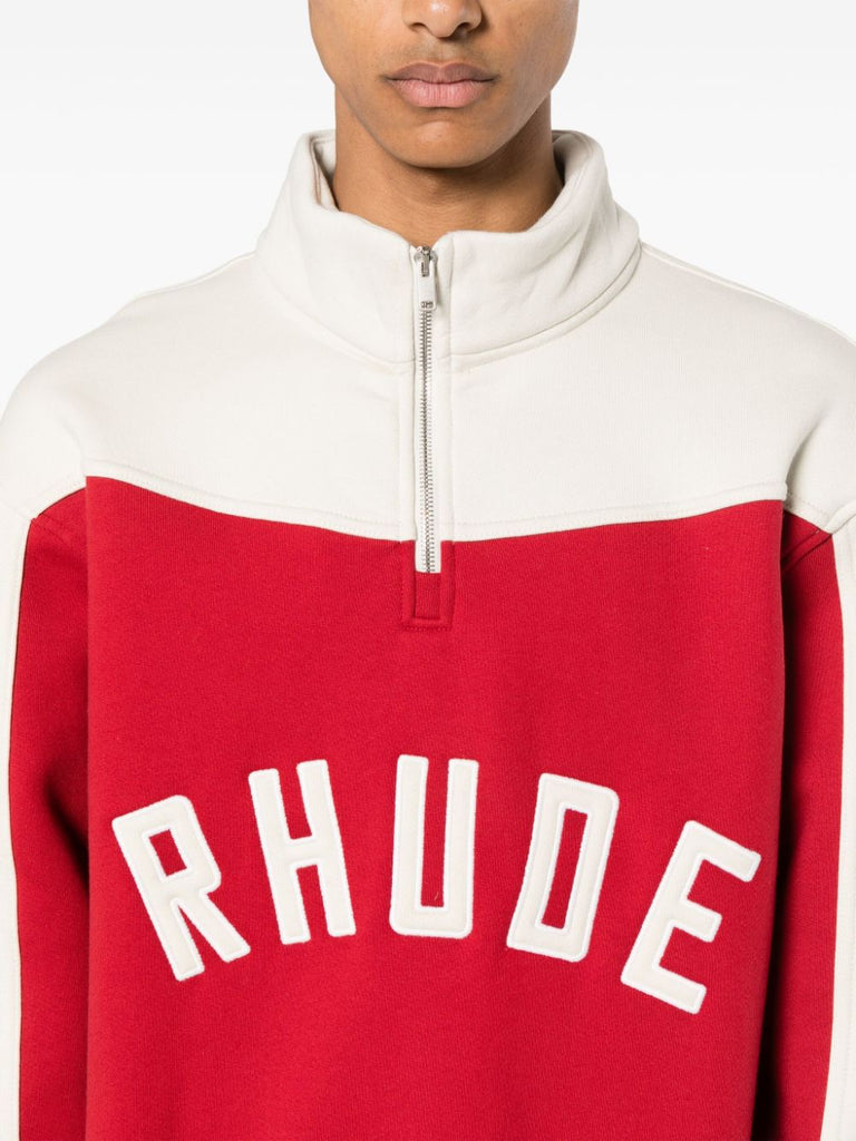Contrast Varsity cotton sweatshirt