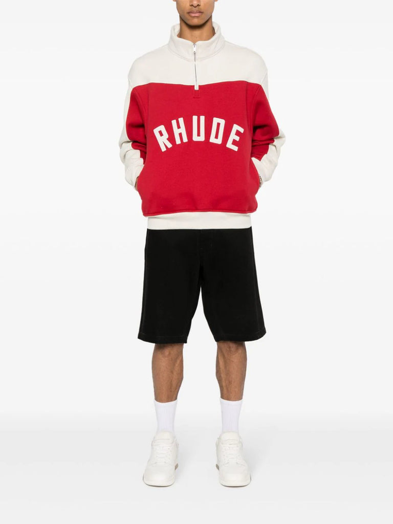 Contrast Varsity cotton sweatshirt