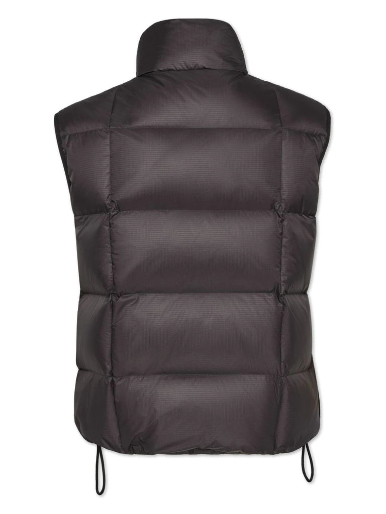 high-neck padded vest