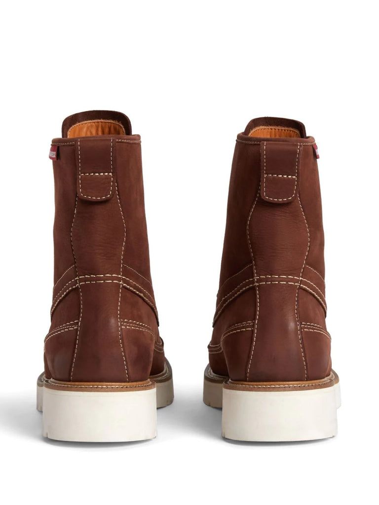 raised-seam leather boots