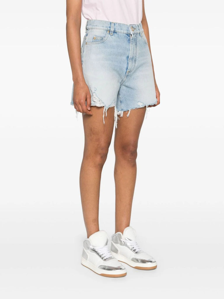 high-rise denim shorts