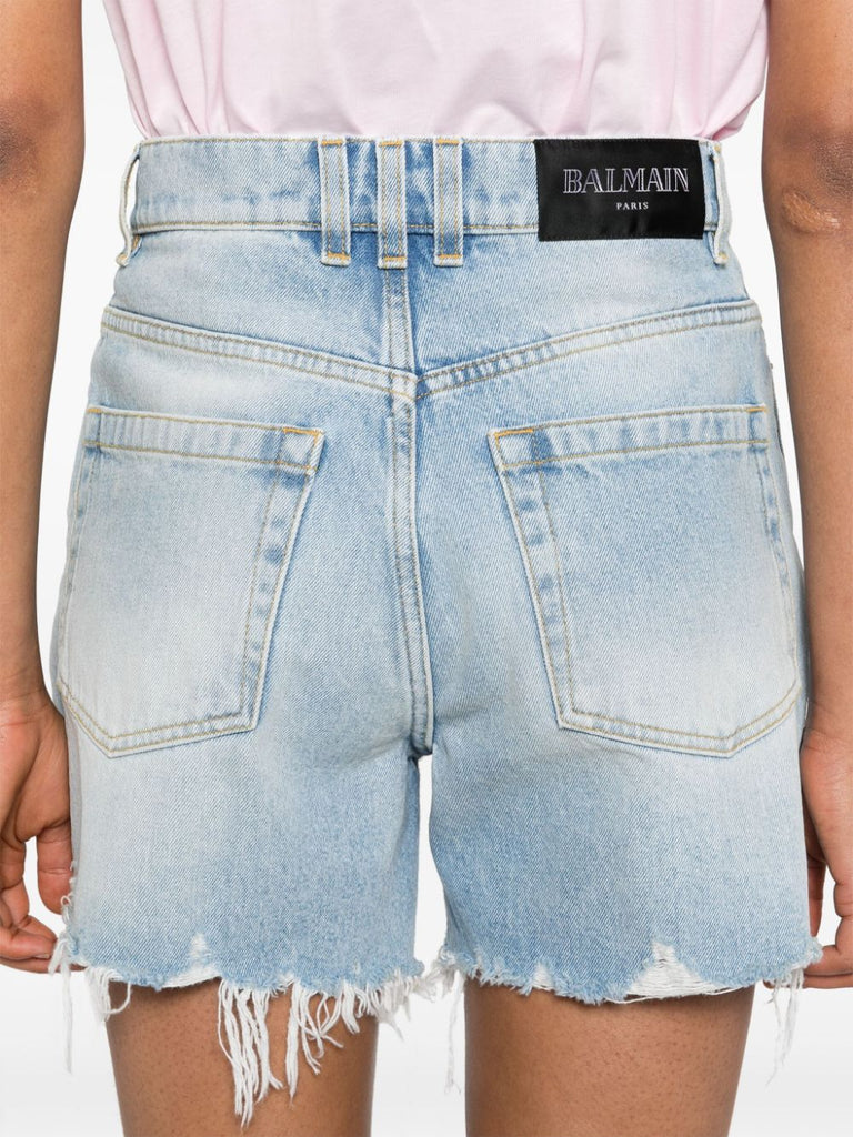 high-rise denim shorts