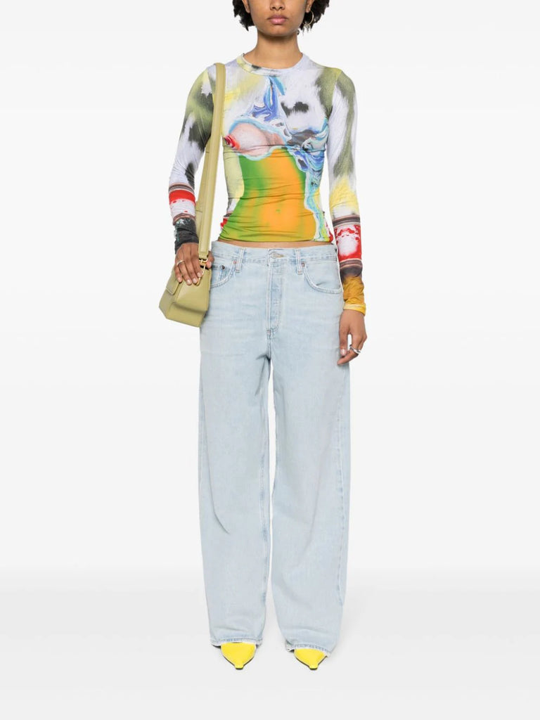 Low Slung Baggy cotton jeans