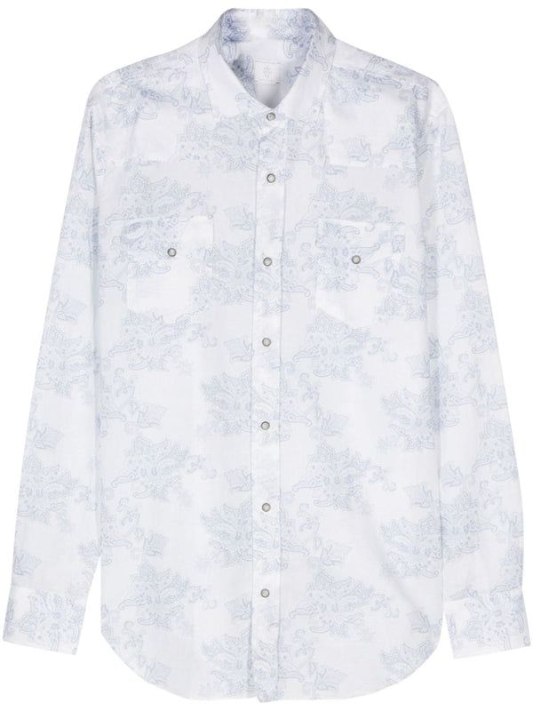 floral-print shirt