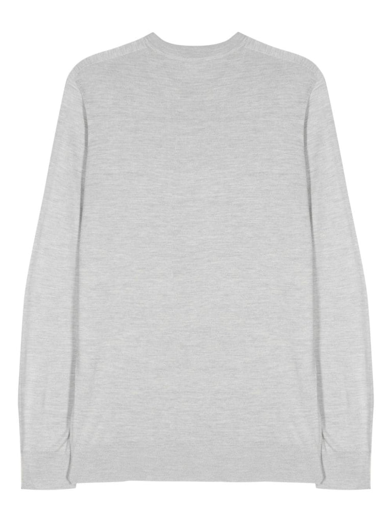 fine-ribbed mélange jumper