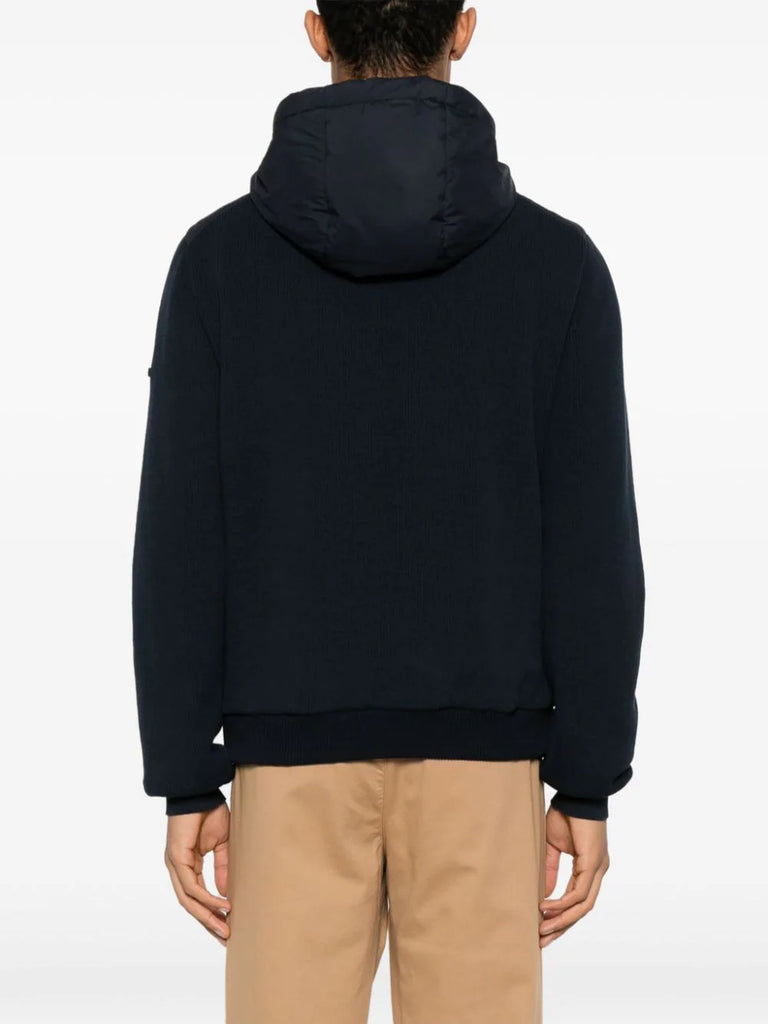 panelled hooded jacket