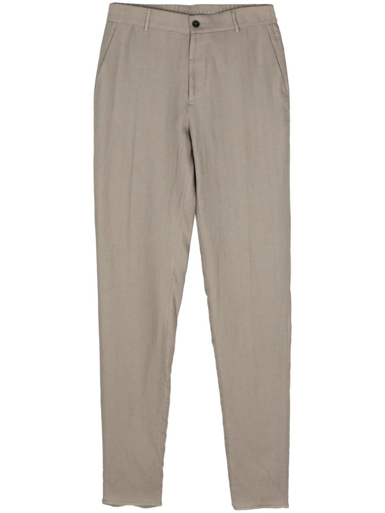 linen tailored trousers