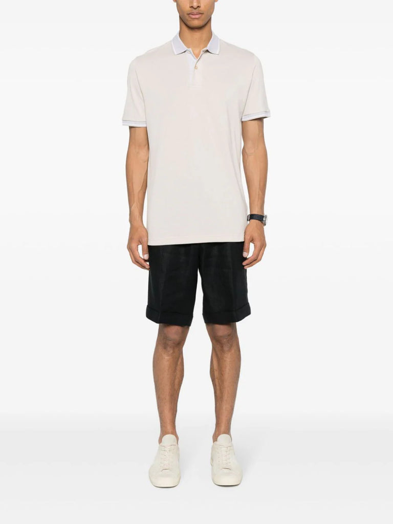 pressed-crease linen shorts