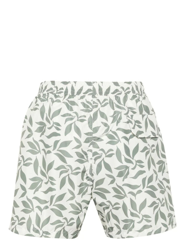 floral-print swim shorts