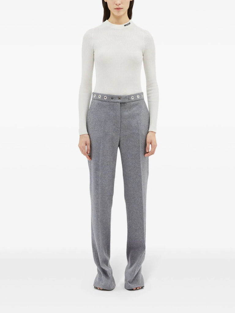 eyelet-detail tailored trousers