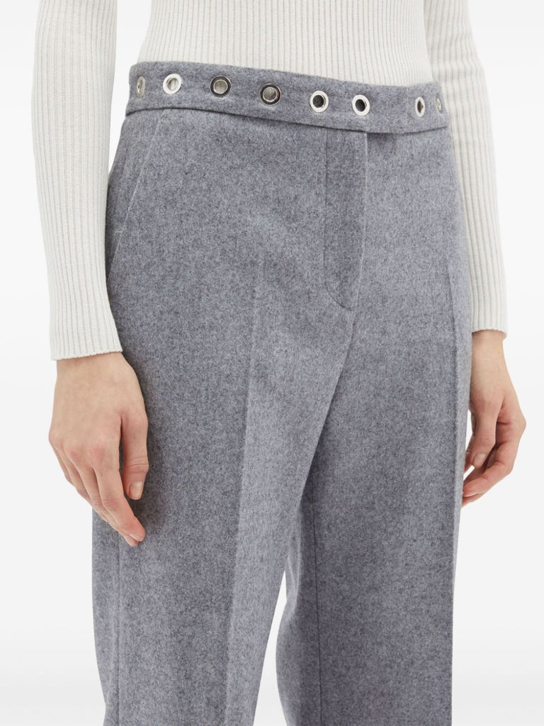 eyelet-detail tailored trousers