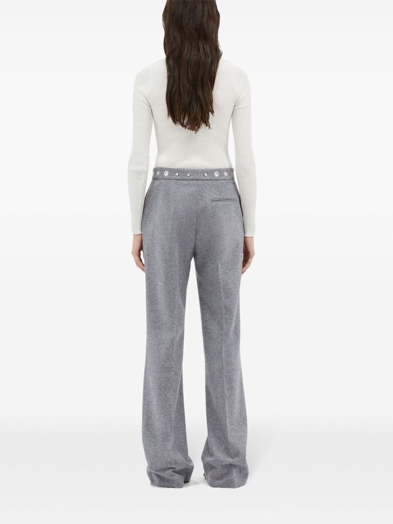 eyelet-detail tailored trousers