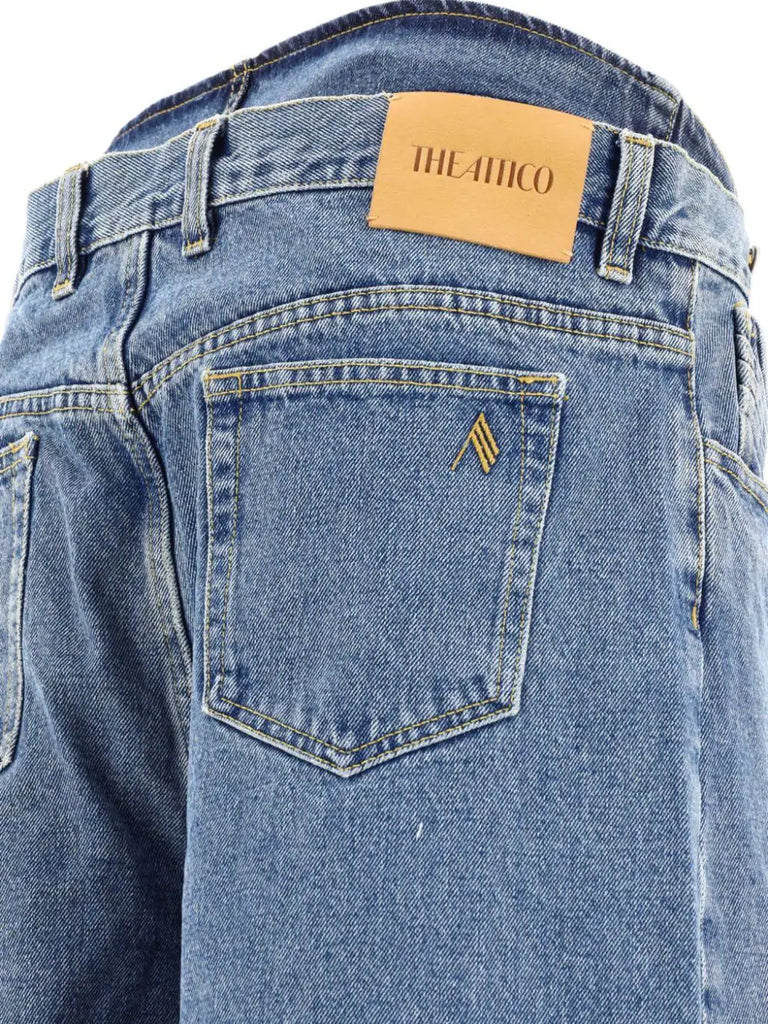 embroidered-logo straight-leg jeans