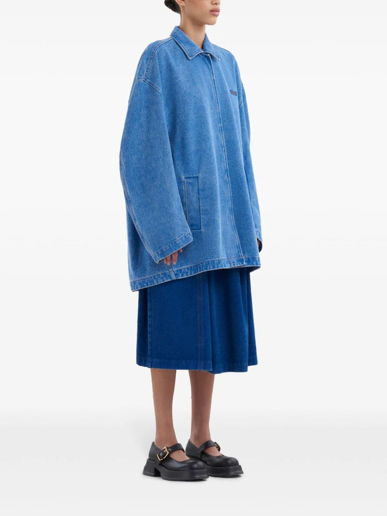 logo-appliqué denim jacket