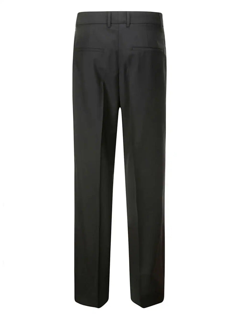 pleated slim-fit trousers
