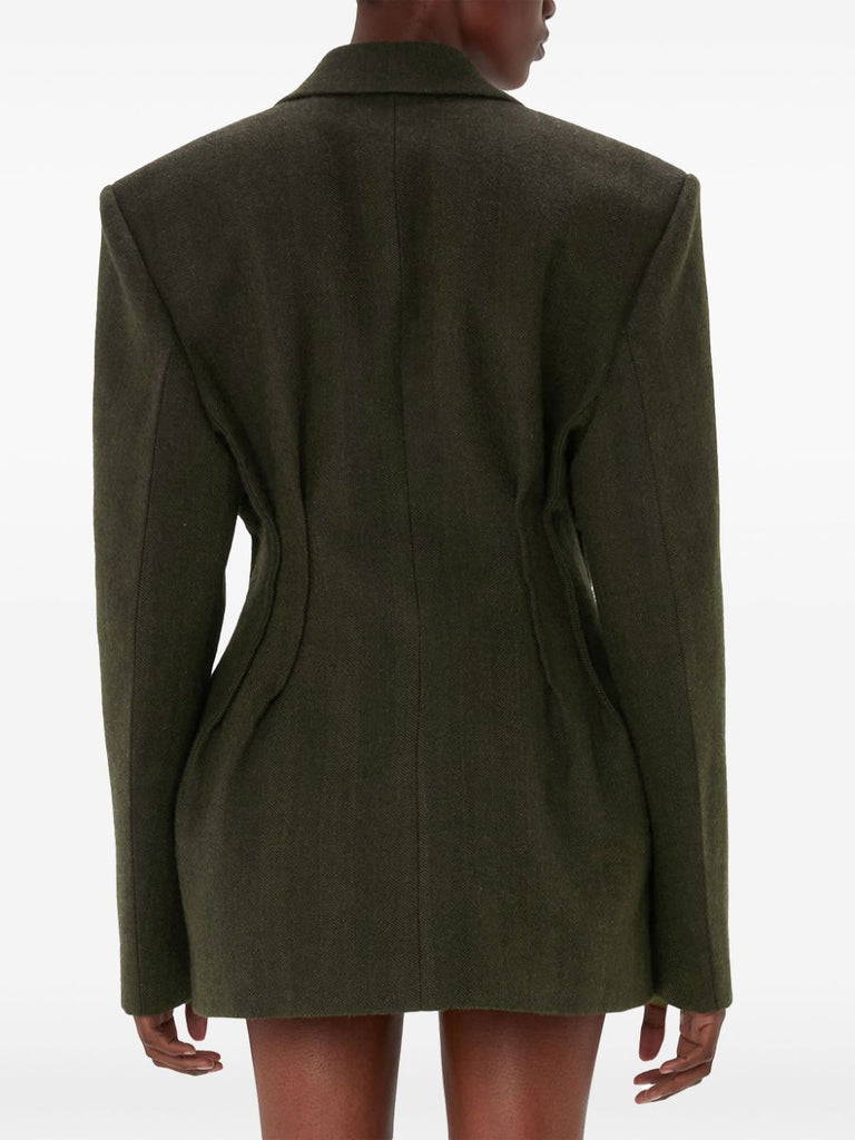 double-breasted hourglass blazer