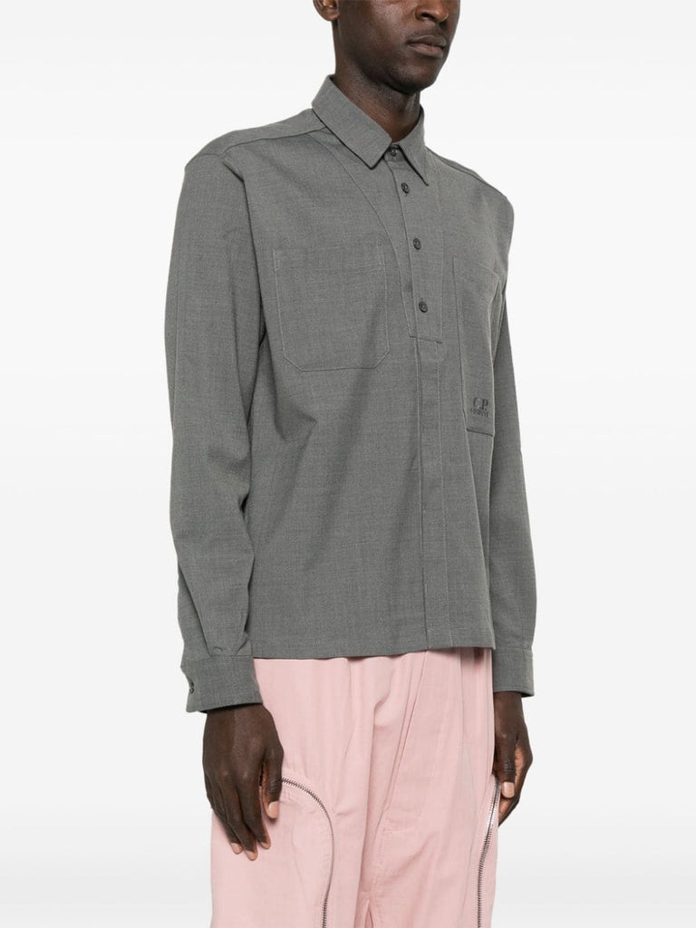 logo-embroidered shirt