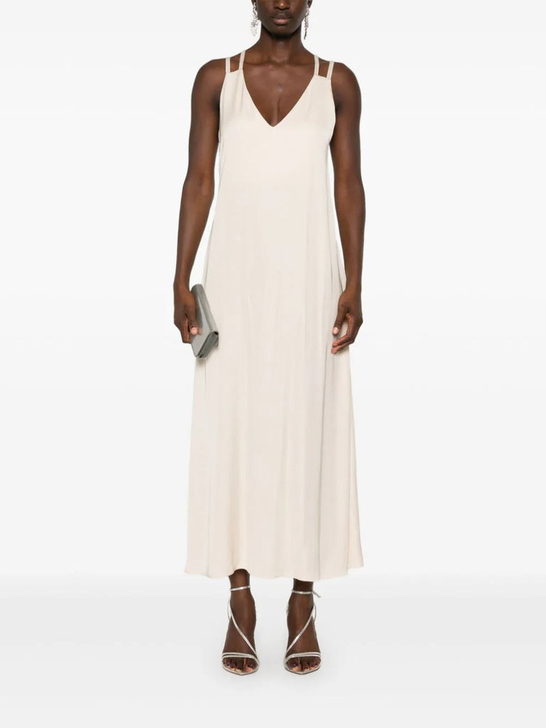 bead-embellished midi dress