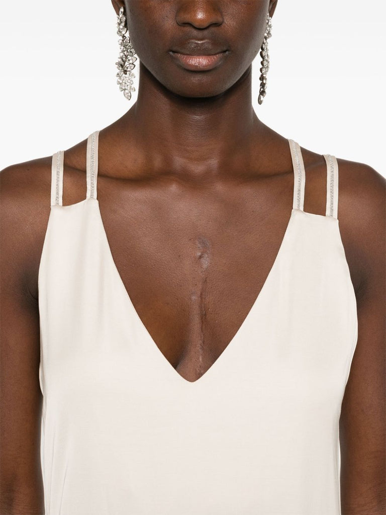 bead-embellished midi dress