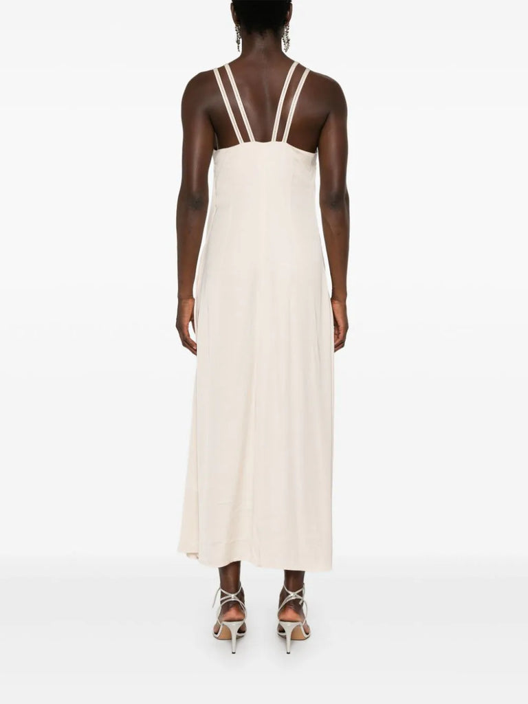 bead-embellished midi dress