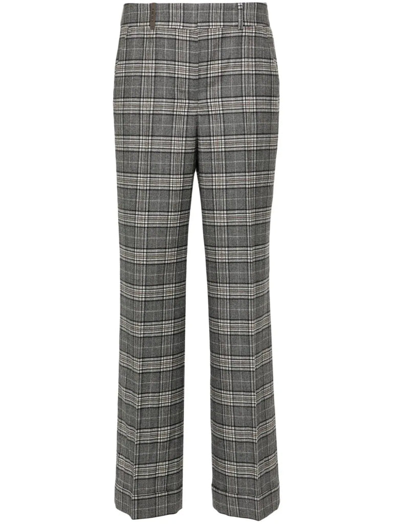 tartan-check trousers