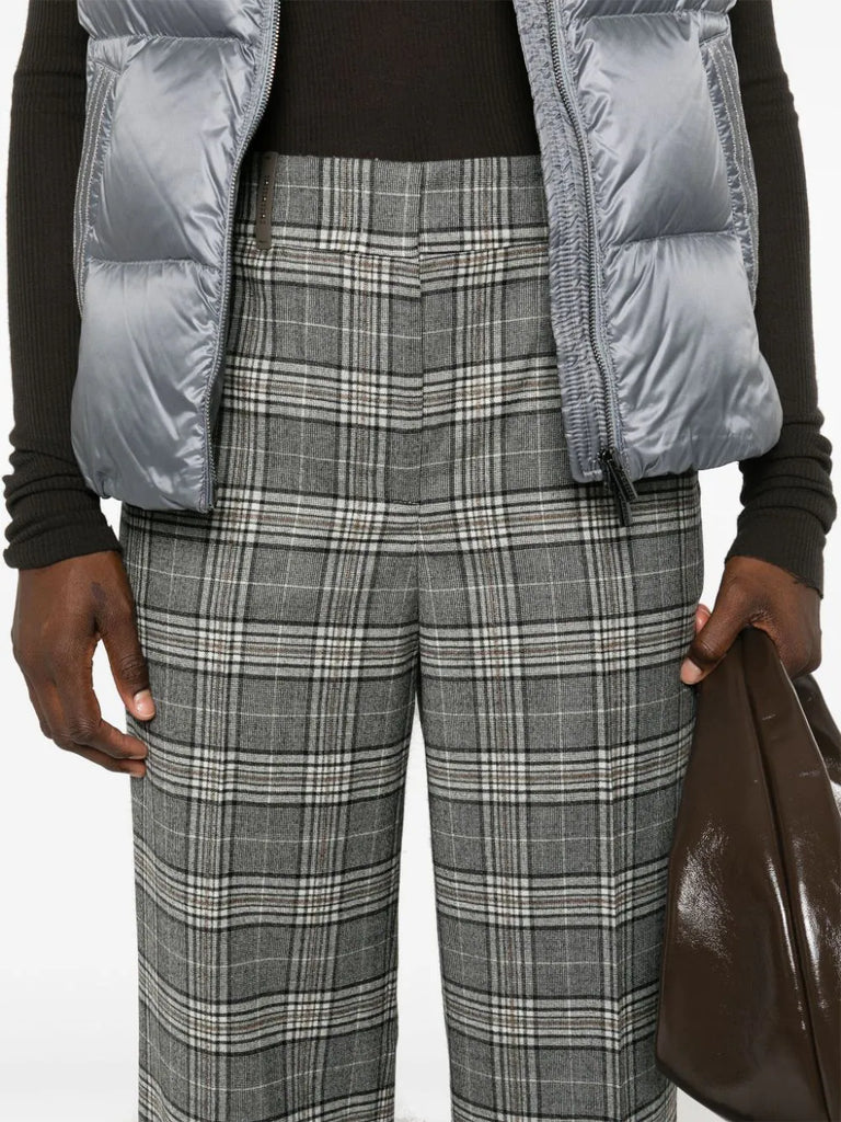 tartan-check trousers