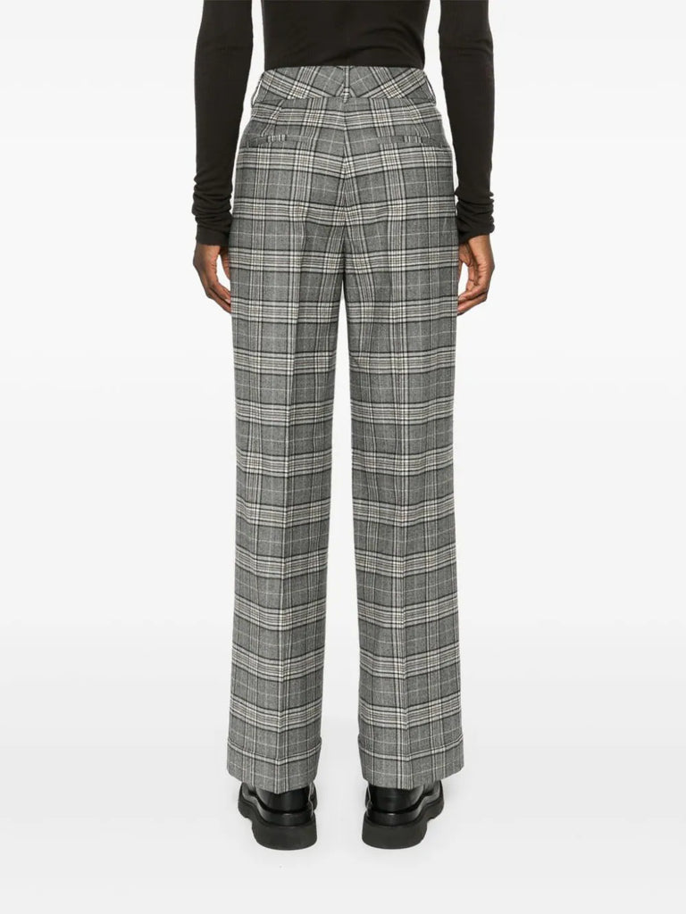 tartan-check trousers