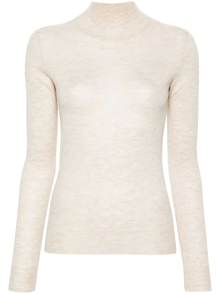 Hochgeschlossener Strickpullover aus Kaschmir