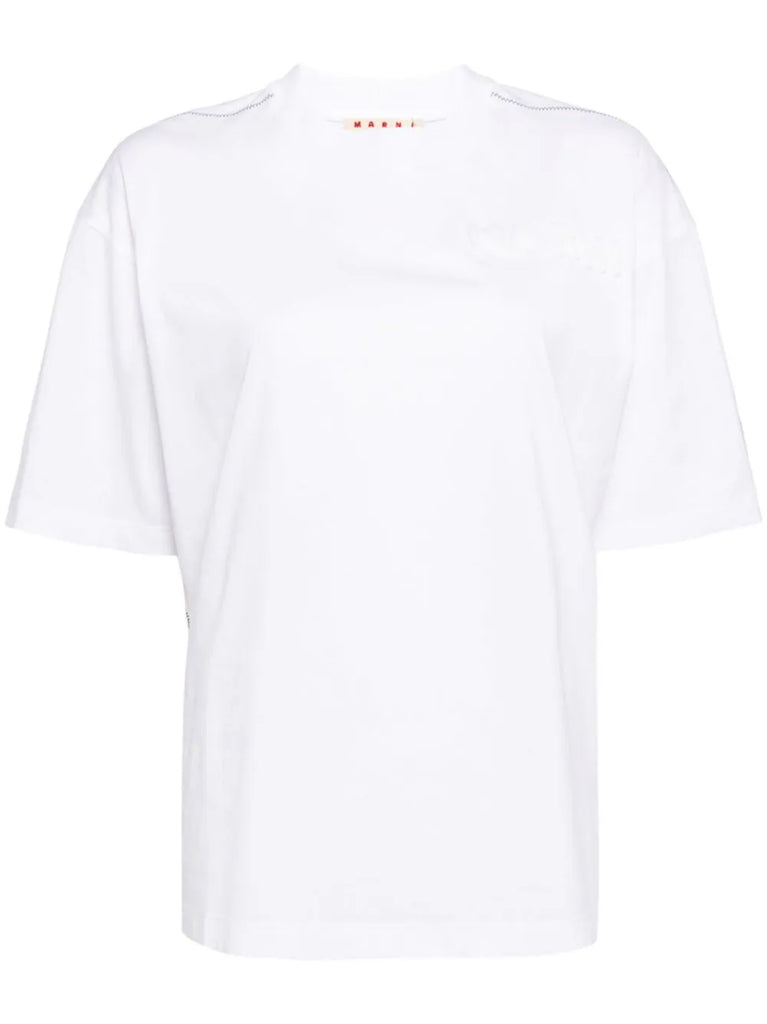 T-Shirt aus Bio-Baumwolle mit wattiertem Logo