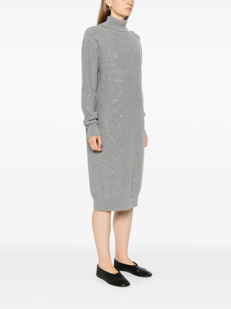 sequinned midi dress