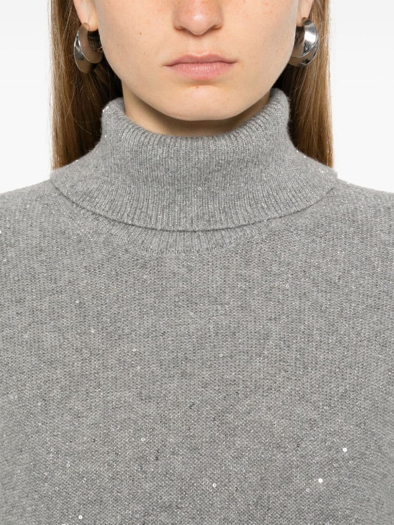 sequinned midi dress