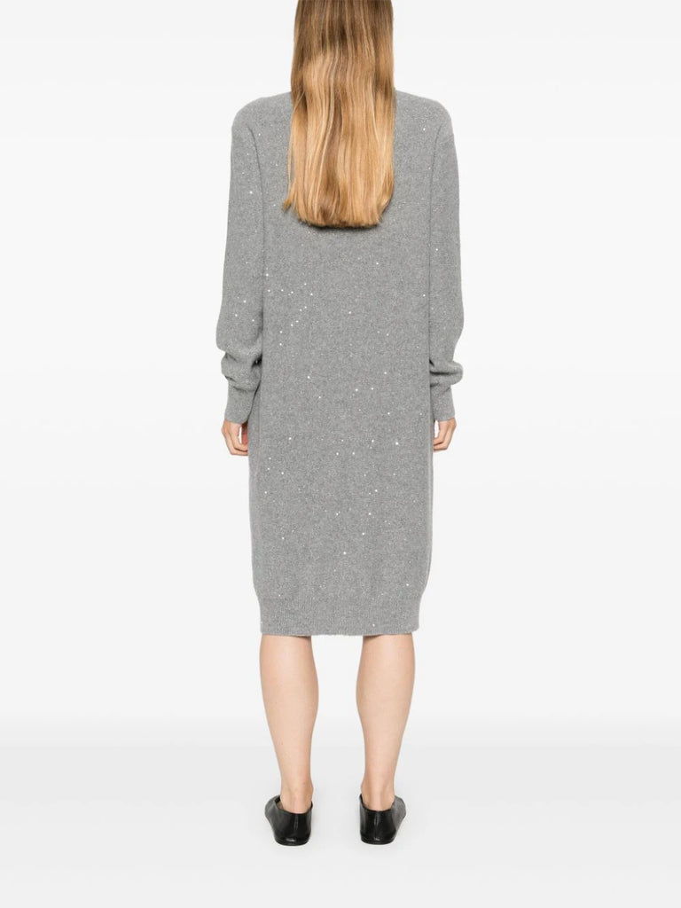 sequinned midi dress