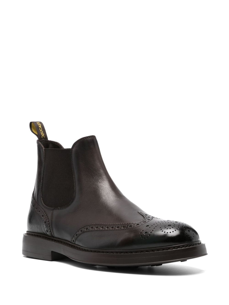 perforated embellished boots