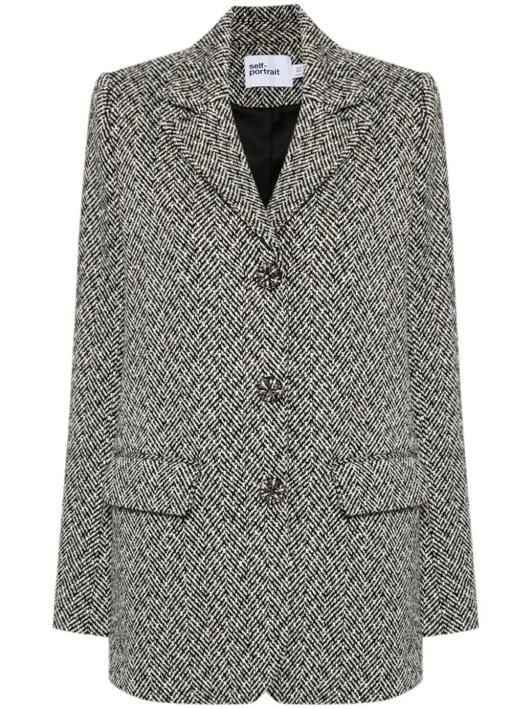 herringbone blazer